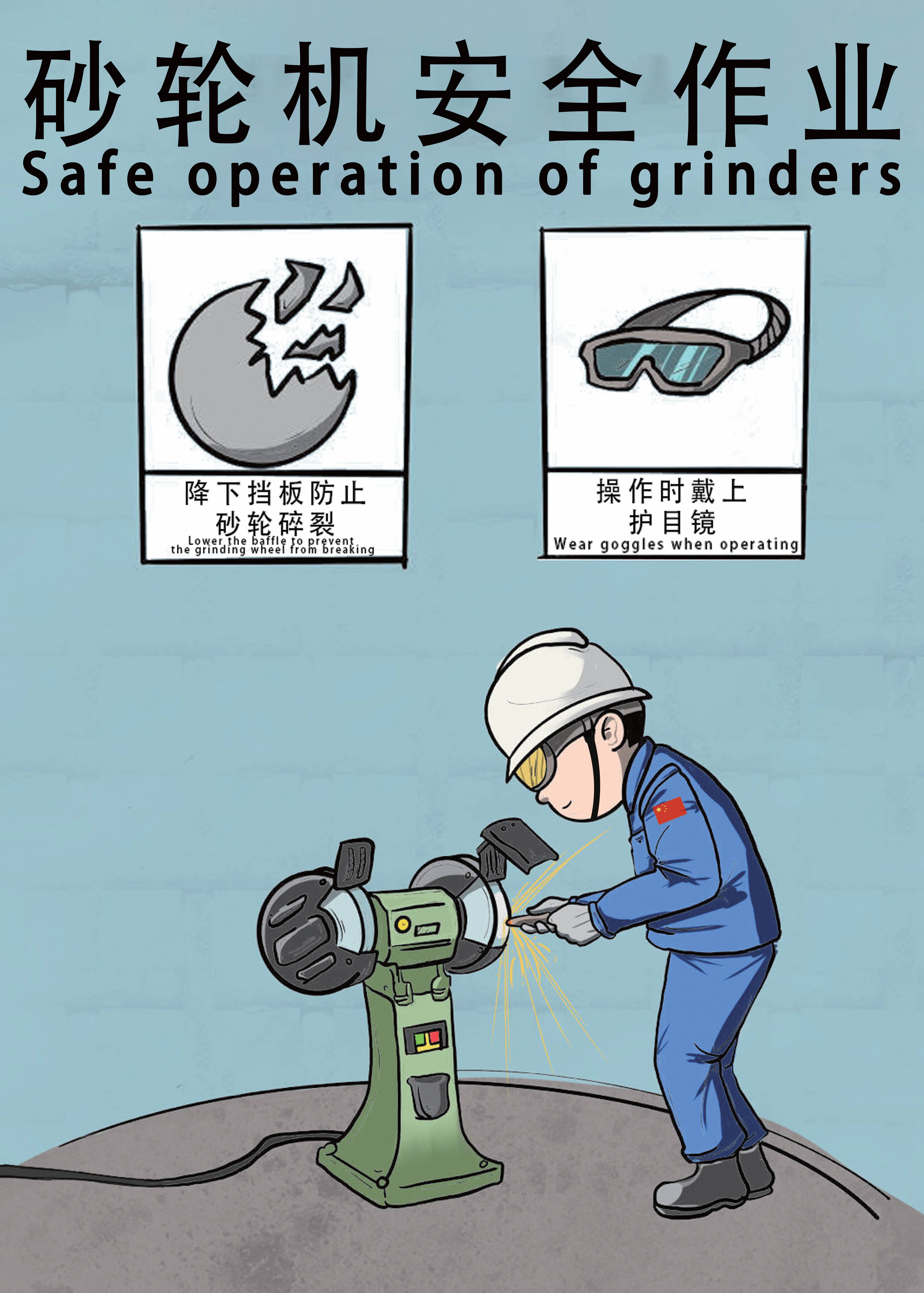 砂轮机安全作业（图）